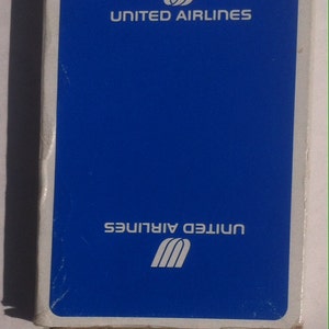 Jahrgang Pack von Spielkarten von United Airlines, Pokerkarten Werbekarten, Flugzeug-Karten, Glücksspiel, Jahrgang Poker-Karten