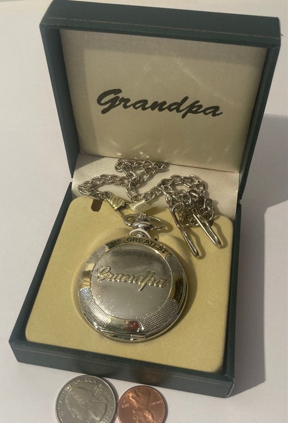Vintage Metal Pocket Watch, Grandpa, Papi, Grand … - image 2
