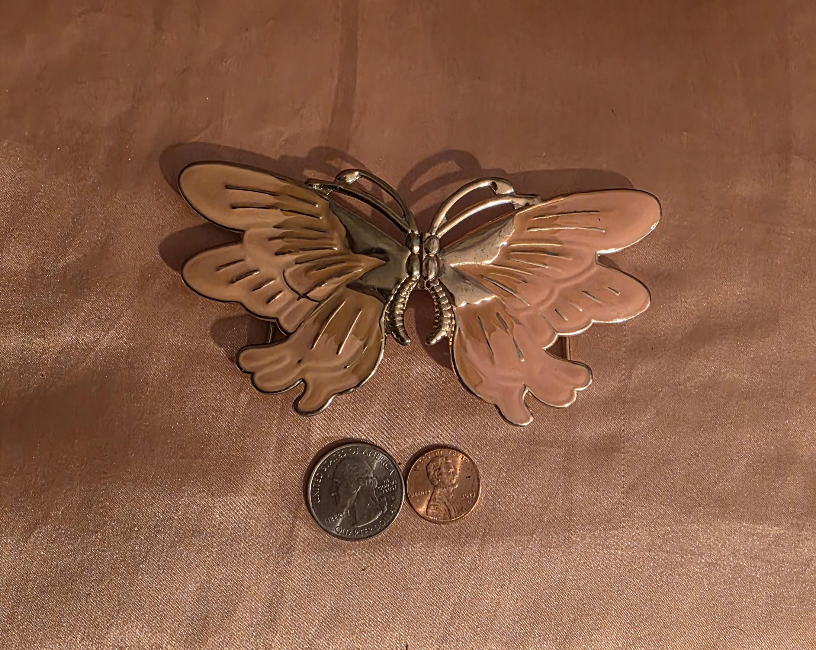 Vintage Butterfly Belt Buckle - Etsy display picture 1