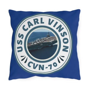 USS Carl Vinson CVN-70, United States Ship POD Outdoor Pillows