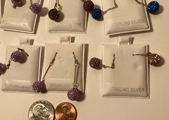 Vintage Lot of 8 Sterling Silver Earring Sets, Ni… - image 6