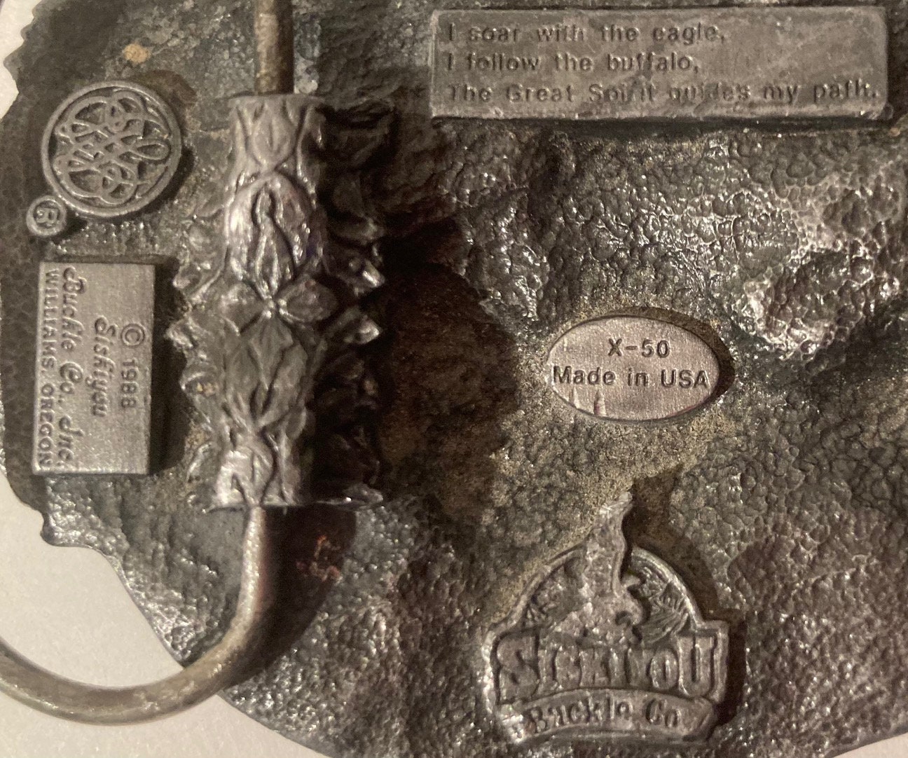 Fibbia Per Cintura Rettangolare Vintage In Metallo - Fibbia Da Uomo In Lega Zinco 7,8x4,9cm Stile Celtico - Foto 4