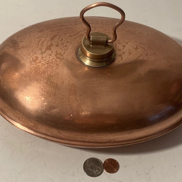 Vintage Metal Copper and Brass Bed Warmer, Foot Warmer, Heating, Rein-Kupfer, Nice Quality, 11" x 8"", Kitchen Decor, Home Decor