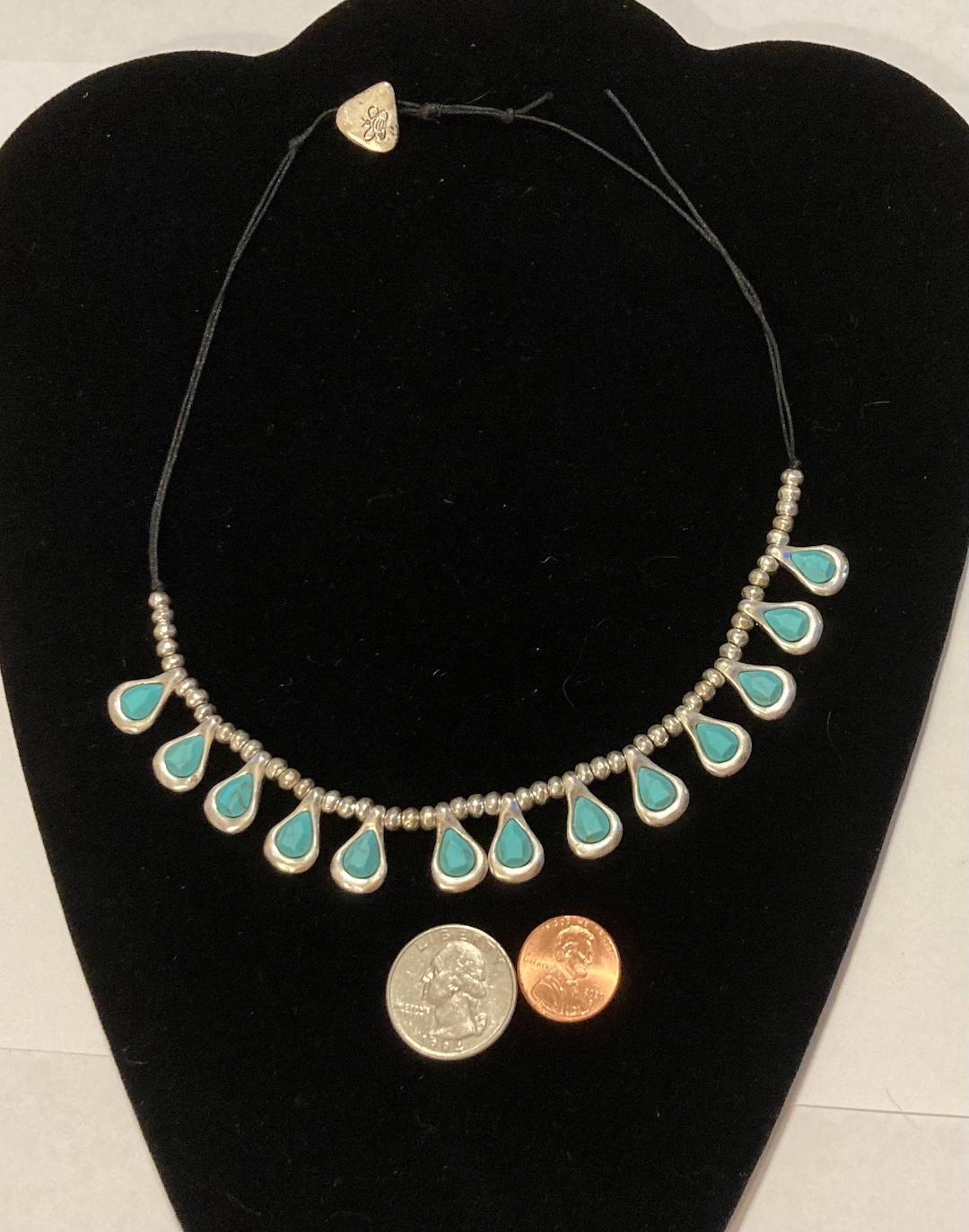 Vintage Nice Quality Turquoise Necklace, 13 Turquoise Stone Necklace ...