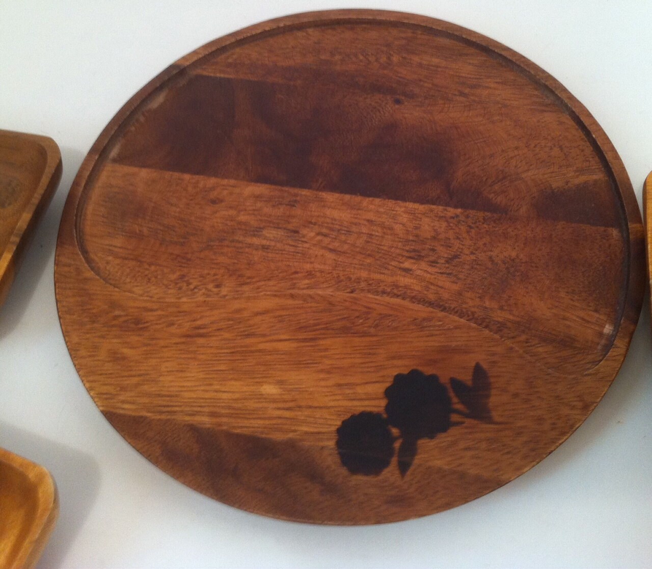 Vintage Wooden Serving Tray With Removable White Dishwasher Etsy