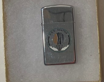 Vintage Metal Zippo, U.S.S. Seattle AOE-3, Fast Combat