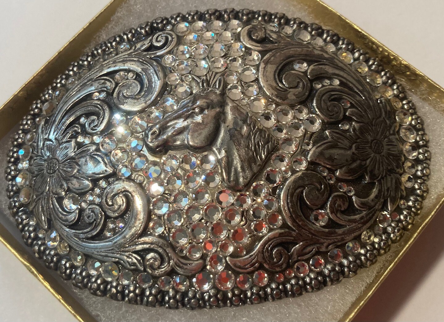 Vintage Metal Belt Buckle, Nocona, Nice Horse Head With  display picture 2