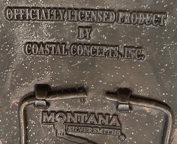 Fibbia Cintura Montana Silversmiths | Corno Lungo Western Argentato Multicolore