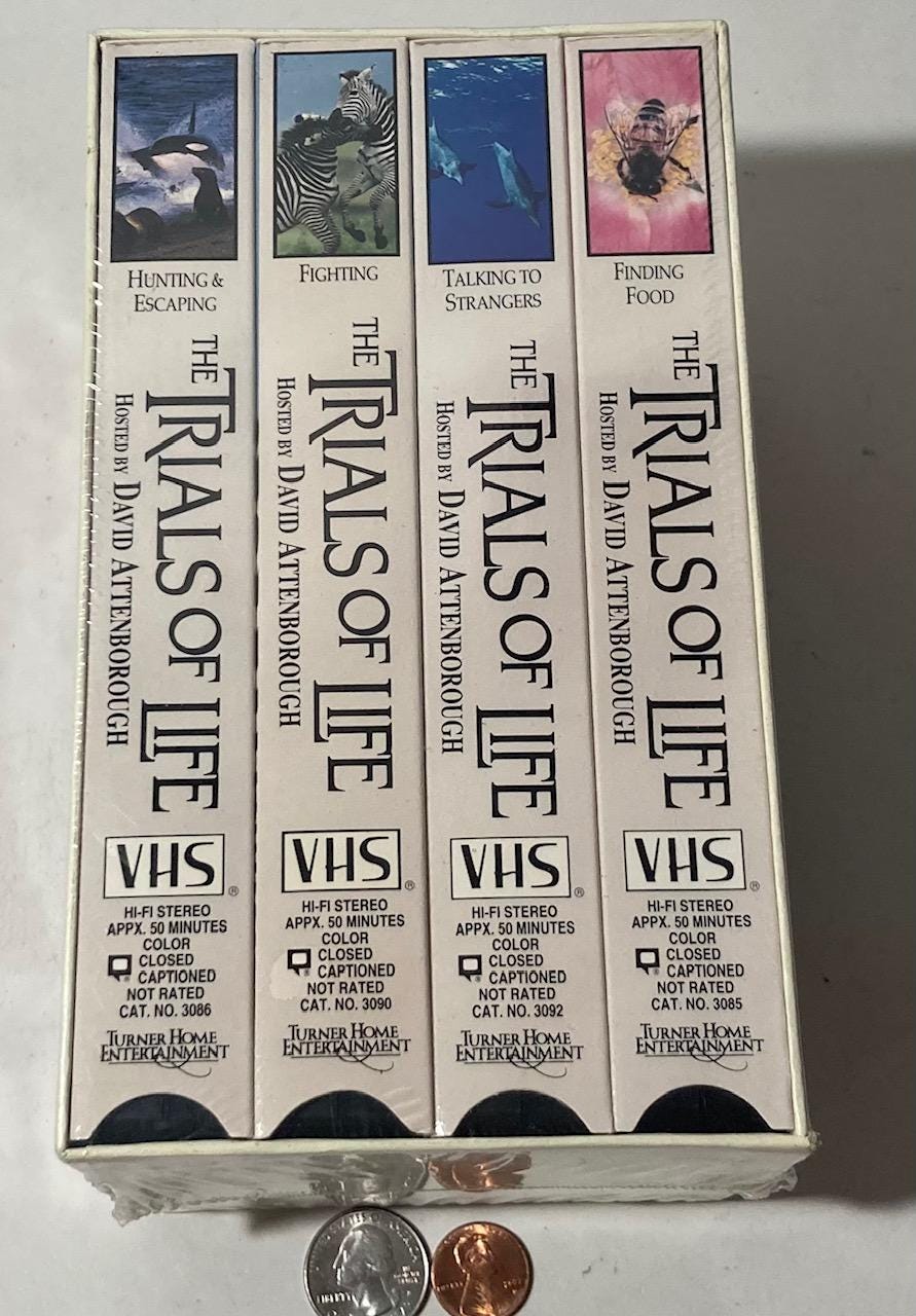 Vintage 1993 VHS 4videos Box Set, Still Factory Sealed, the Trials