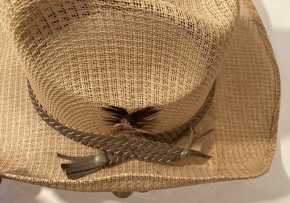 Vintage Cowboy Hat, Tan, Steer Brand, Nice, Size … - image 3