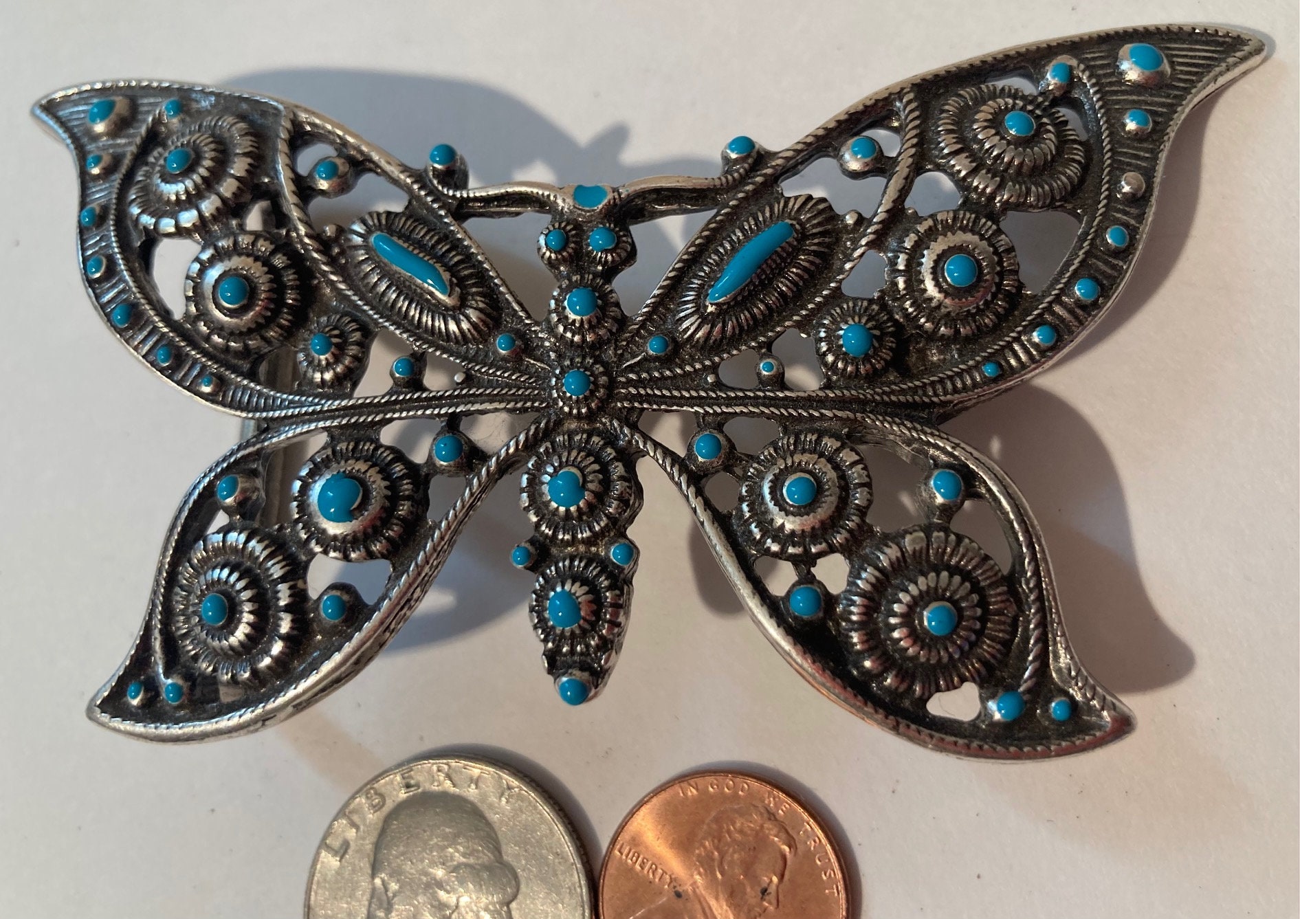 Butterfly Graphic Metal Belt Buckle Vintage Vintage Butterfly Belt Buckle - Etsy main image 4