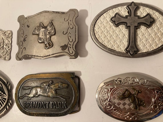 Vintage Lot of 12 Nice Western Style Belt Buckles… - image 4