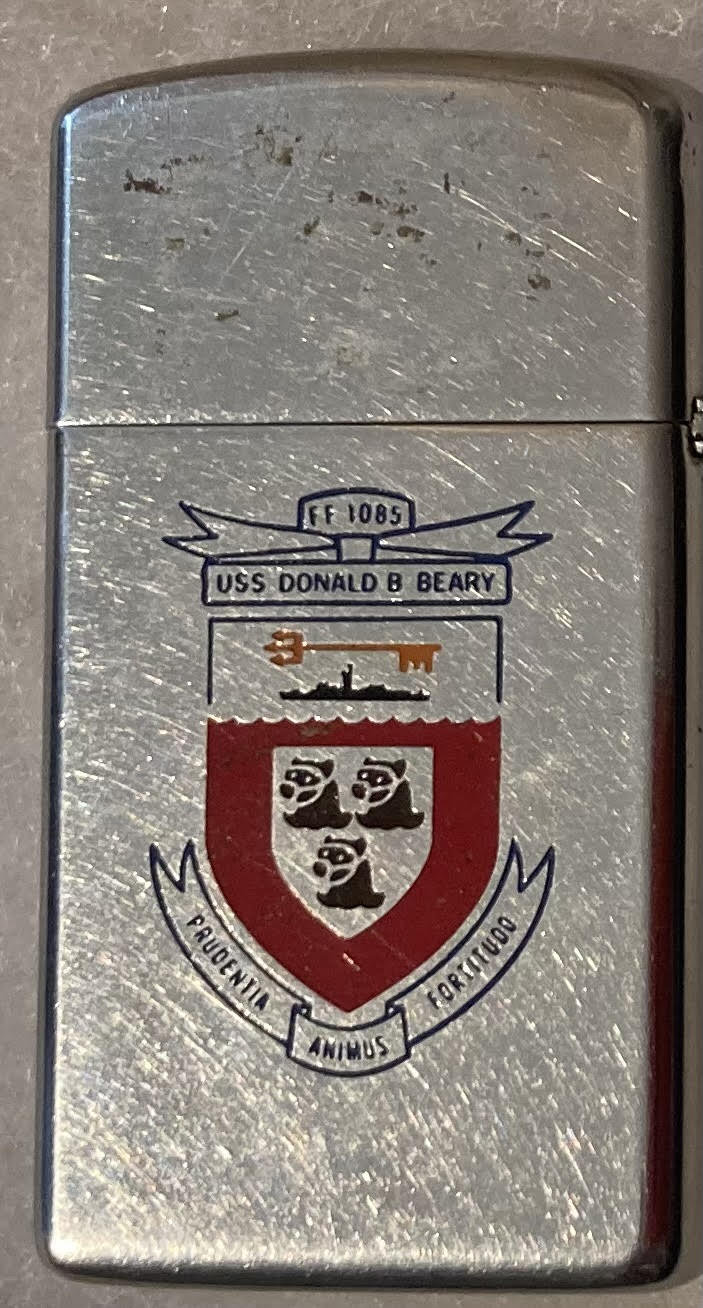 Vintage Metal Zippo, U.S.S. Donald B. Beary FF-1085, Frigate Ship