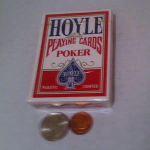 Cartas de jogar pôquer vintage, ainda seladas de fábrica, Hoyle, 5 Card Stud, 21, pôquer, cartas de jogar, feitas nos EUA, jogos de azar, cartas