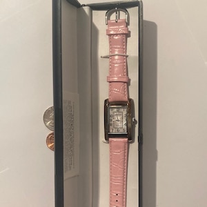 Vintage Wrist Watch, Gossip, Pink Leather Band, Watch, Clock, Time, Quality, Fashion, Accessory, Style, In Nice Box