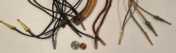 Vintage Lot of 9 Metal Bolo Ties, Arrowhead, Moun… - image 7