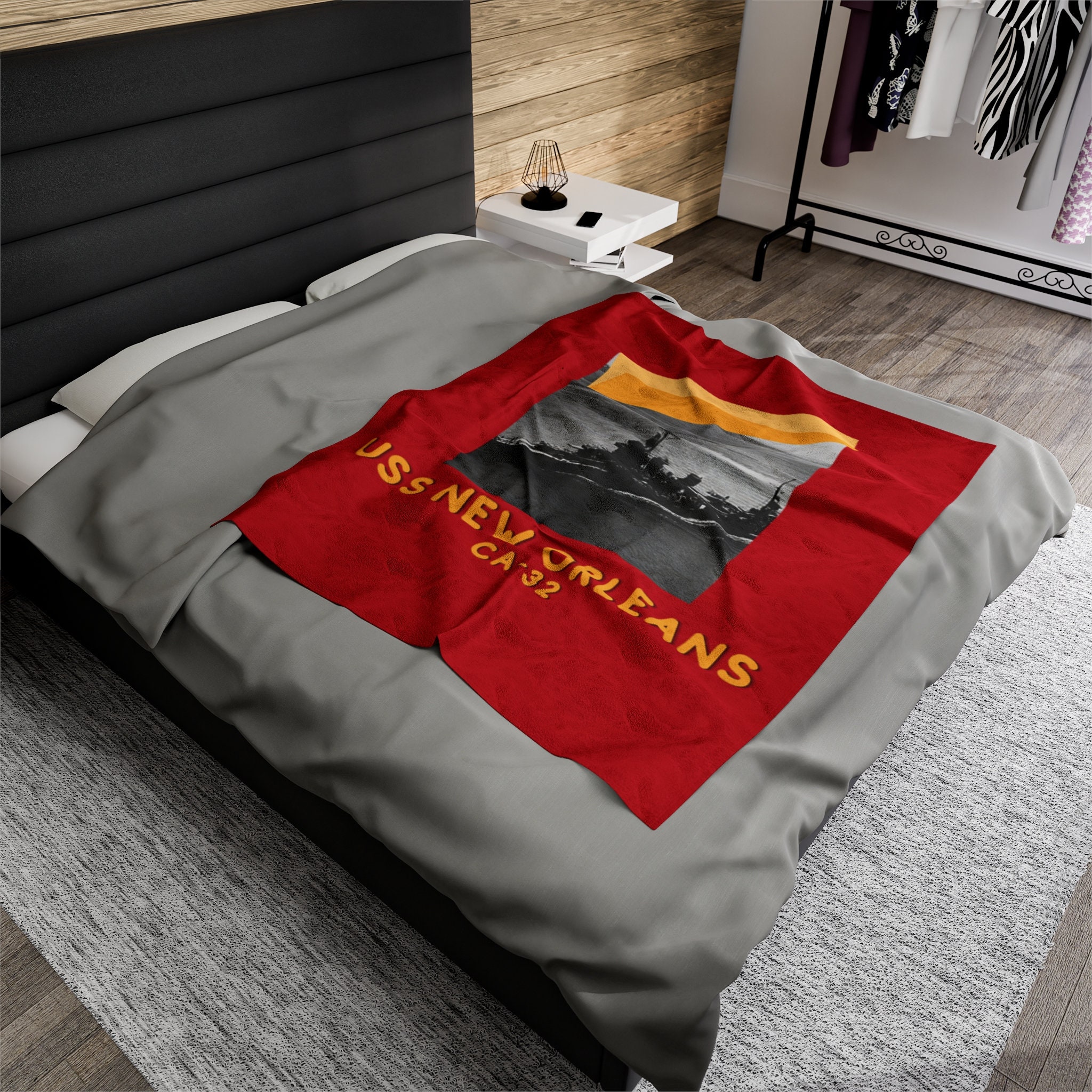 USS ニューオーリンズ CA-32 アメリカ艦艇 POD ベルベット プラッシュ