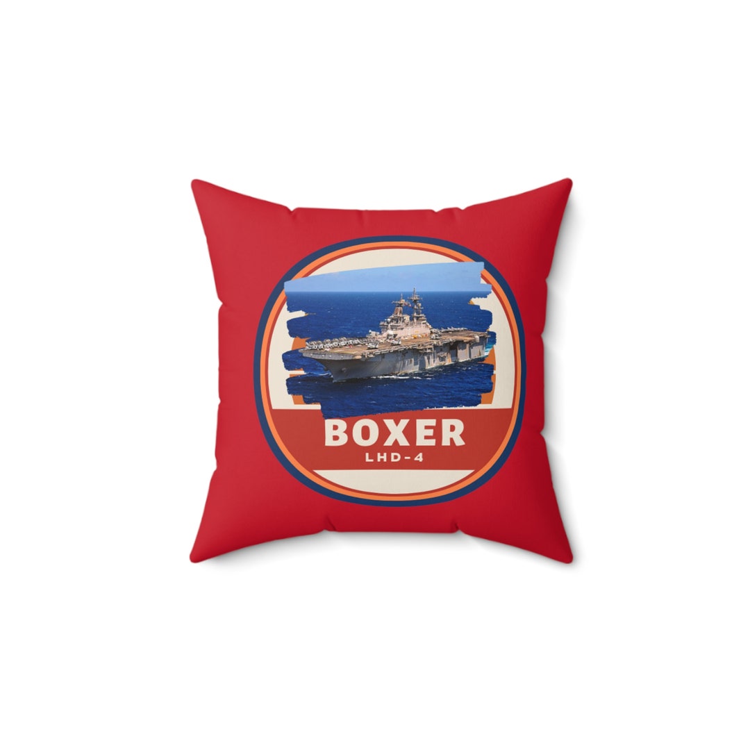 USS Boxer LHD-4 United States Ships POD Spun Polyester Square Pillow - Etsy