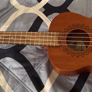 Vintage Musical Instrument, Ukelele, Small Guitar, Acoustic, Luna Guitars Mahogany, In Box, Music, Notes, Concert, Musical, Practice, Band