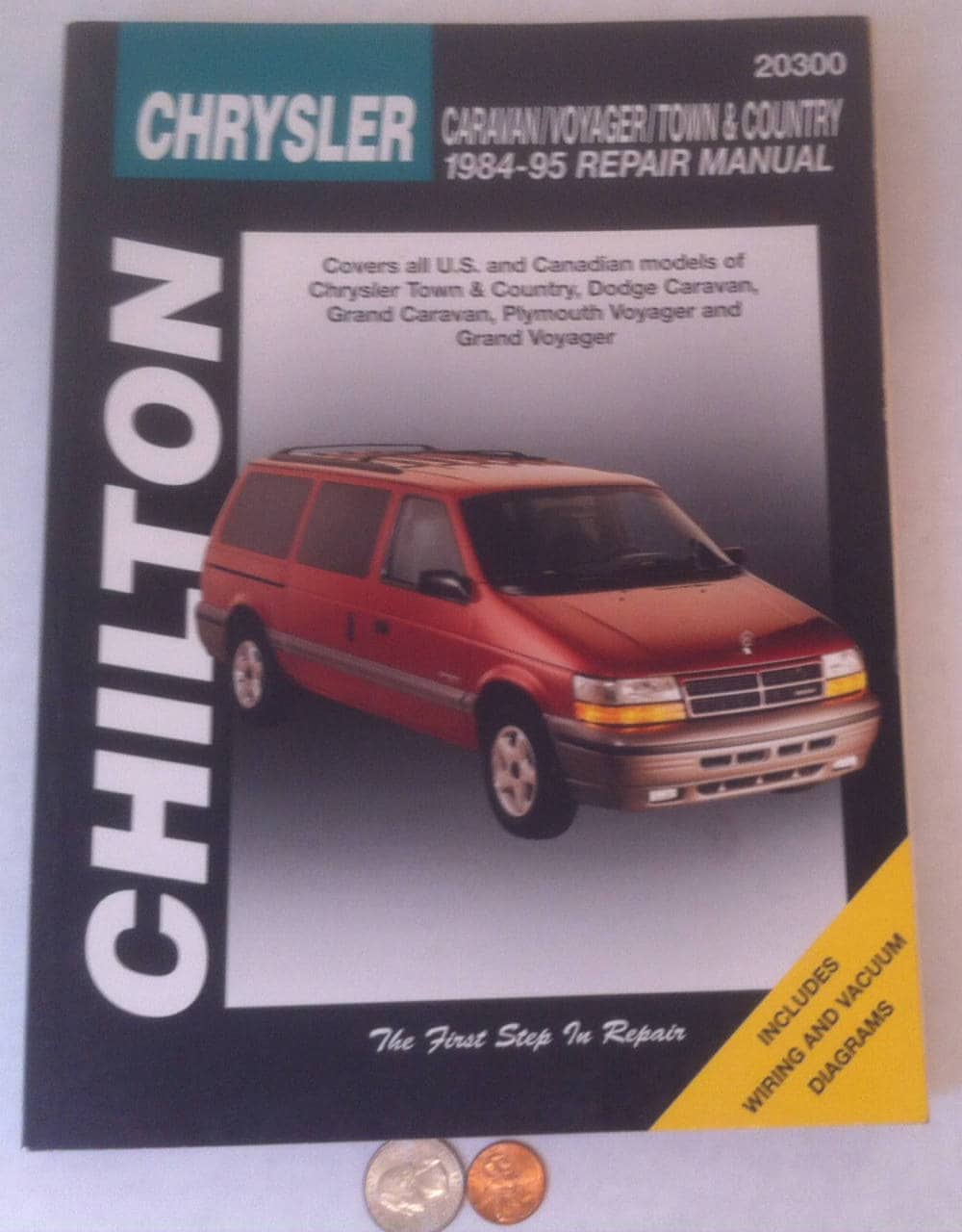 Vintage Chilton Repair Manual, Chrysler, Caravan/Voyager/Town & Country,  1984-95, All U.S. and Canada Models, Service Repair Manual 🔎zoom