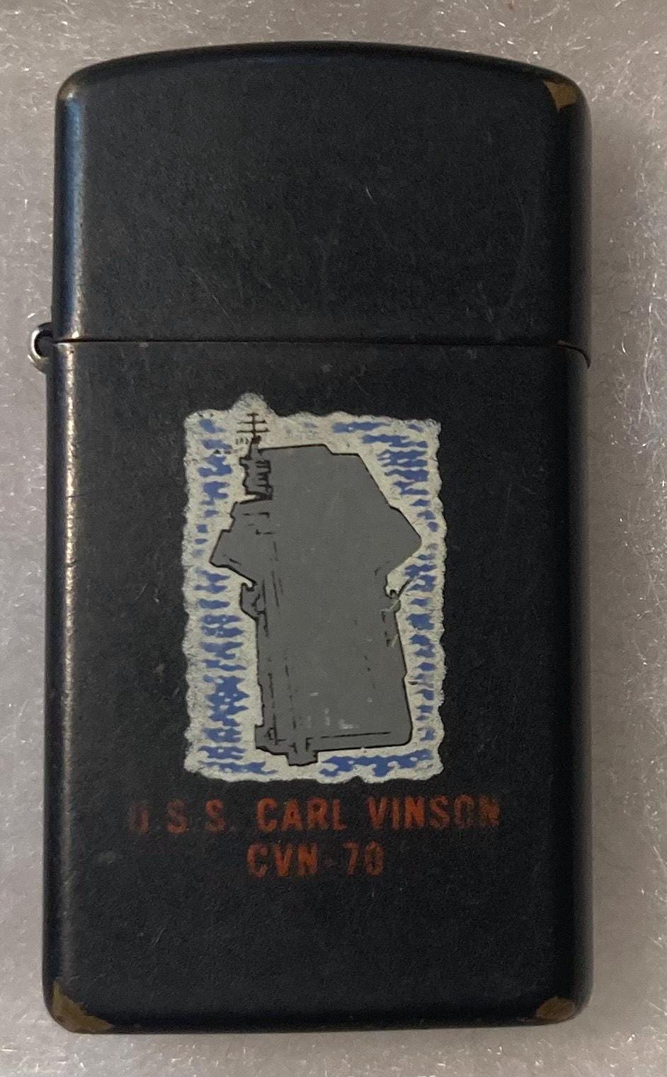 Vintage Metal Zippo Ships Lighter, U.S.S. Carl Vinson CVN-70