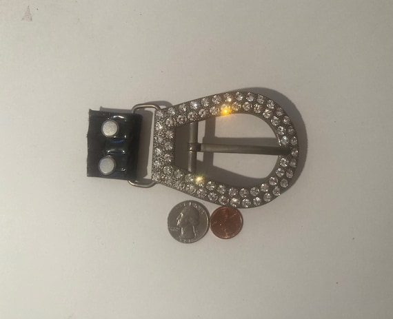 Vintage Metal Belt Buckle, Rhinestones, Sparkly, Nice  display picture 2