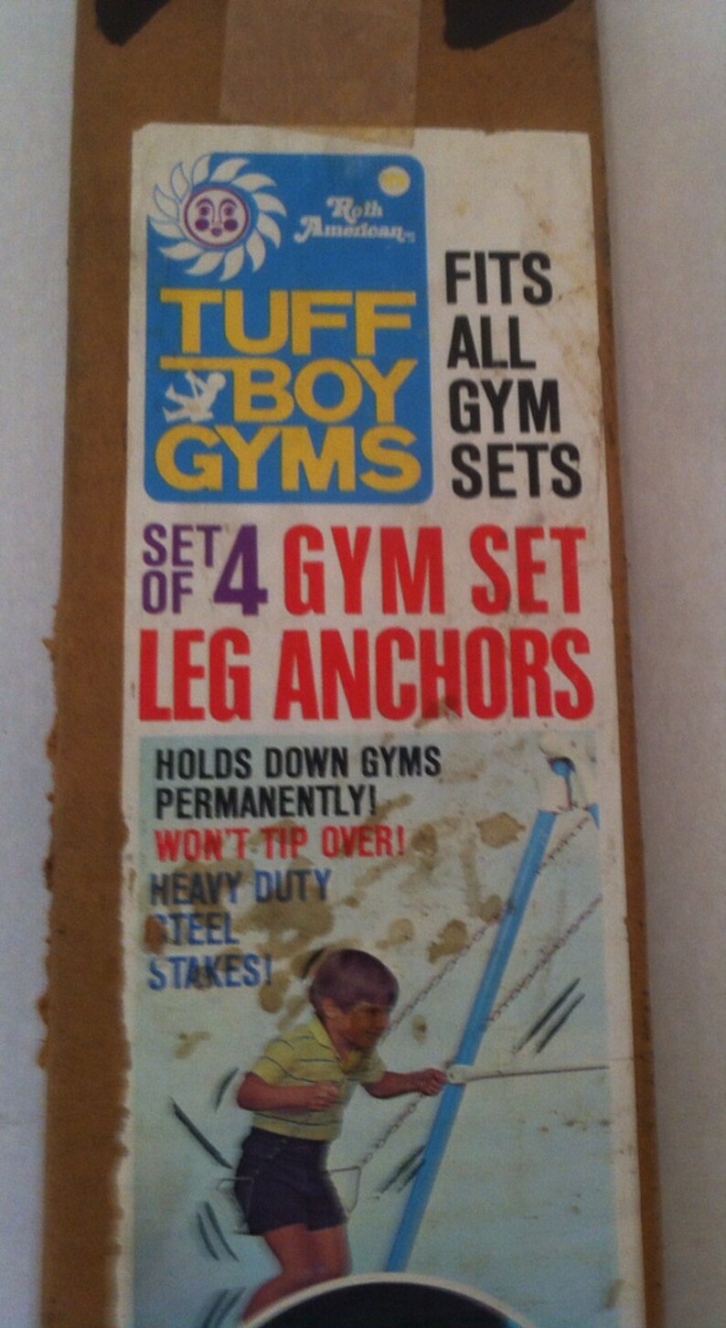 Vintage Box Set Of 4 Swing Set Gym Set Leg Anchors Makes It So Your Swing Does Not Tip Over And Is Safe To Play On Vintage Hardware Set