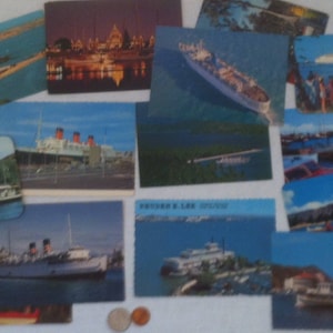 14 Vintage Postkarten, Schiffe und Boote, Spaß die Überprüfung heraus und Rücken, Urlaub, Hobby, Freizeit, Spaß, The Good Life, Postkarten zu lesen