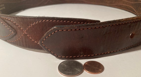 Vintage Leather Belt, Nice Native Beaded Design, … - image 5