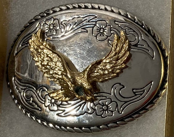 Vintage Metal Belt Buckle, Nice Brass Eagle, Nice… - image 1