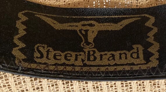 Vintage Cowboy Hat, Tan, Steer Brand, Nice, Size … - image 7