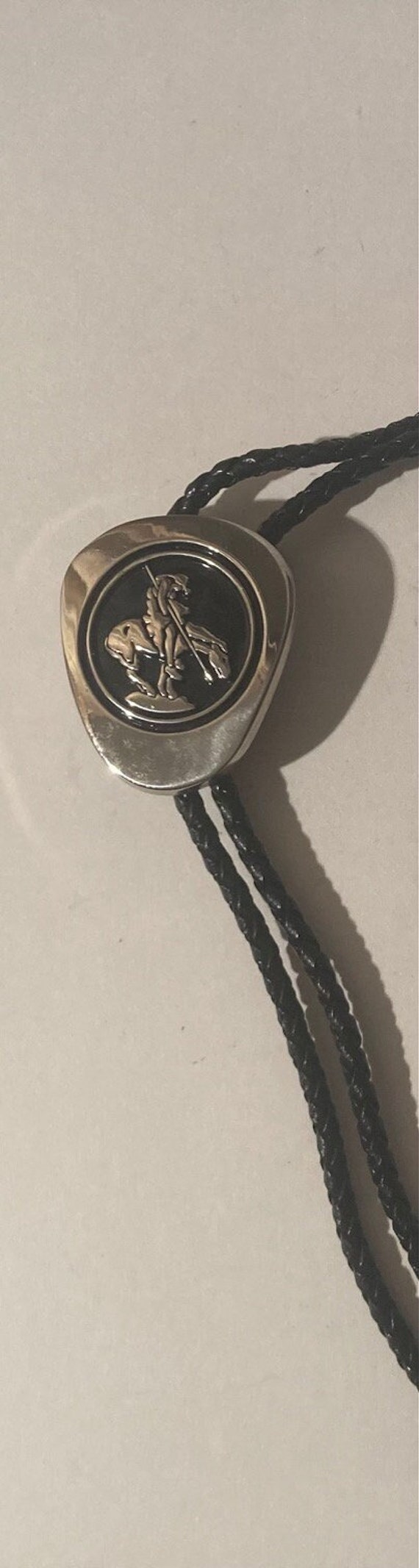 Vintage Metal Bolo Tie, Nice Cowboy End of the Tra