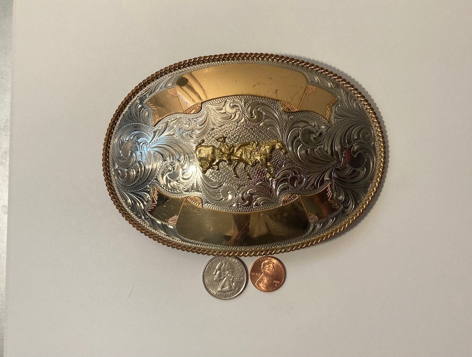Rênes Romel Tressées Vintage – Argent Sterling Et Kangourou – Spectacle Reining – Occasion