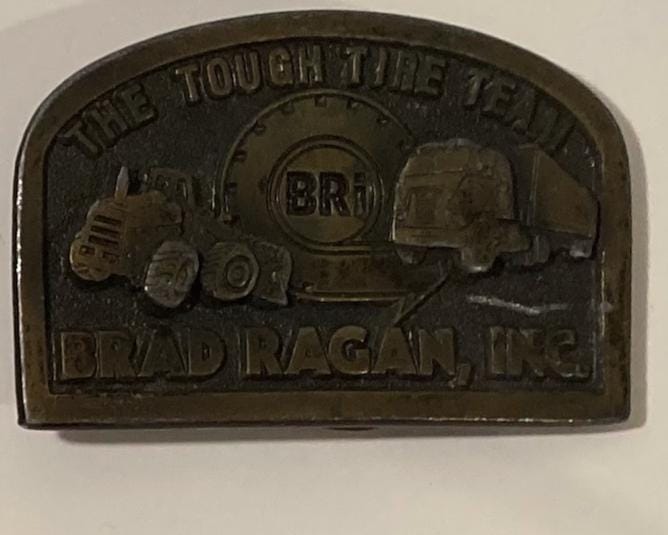 Vintage Metal Belt Buckle, The Tough Tire Team, Nice Design, Standard Size, Heavy Duty, Quality, Thick Metal, For Belts, Fashion,