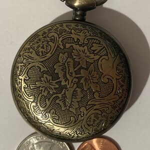 Vintage Metal Pocket Watch, Clock Face, Clock, Time, Style image 4