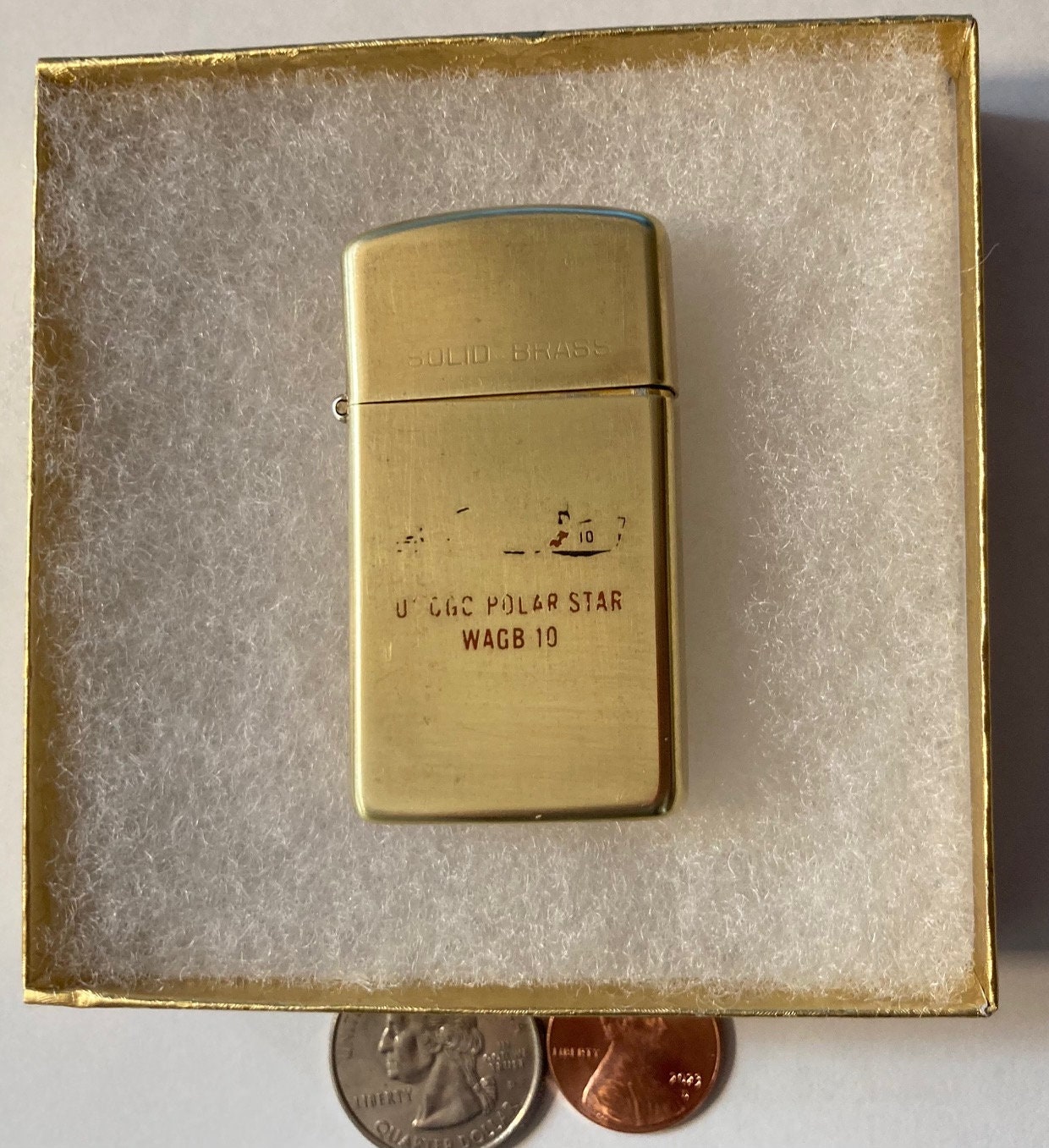 Vintage Metal Zippo Lighter, USCGC Polar Star, WAGB-10, Command