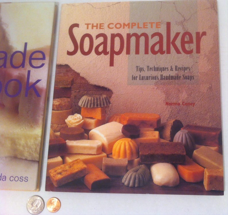 2 Vintage Soap Books The Handmade Soap Book By Melinda Coss And The Complete Soapmaker Tips Techniques Recipes For Luxorious Handmade - 