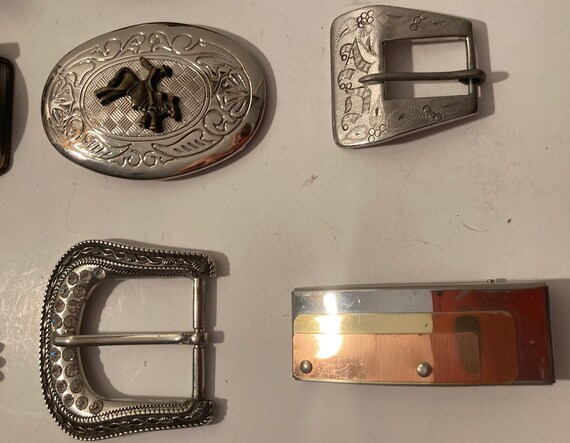 Vintage Lot of 12 Nice Western Style Belt Buckles… - image 8