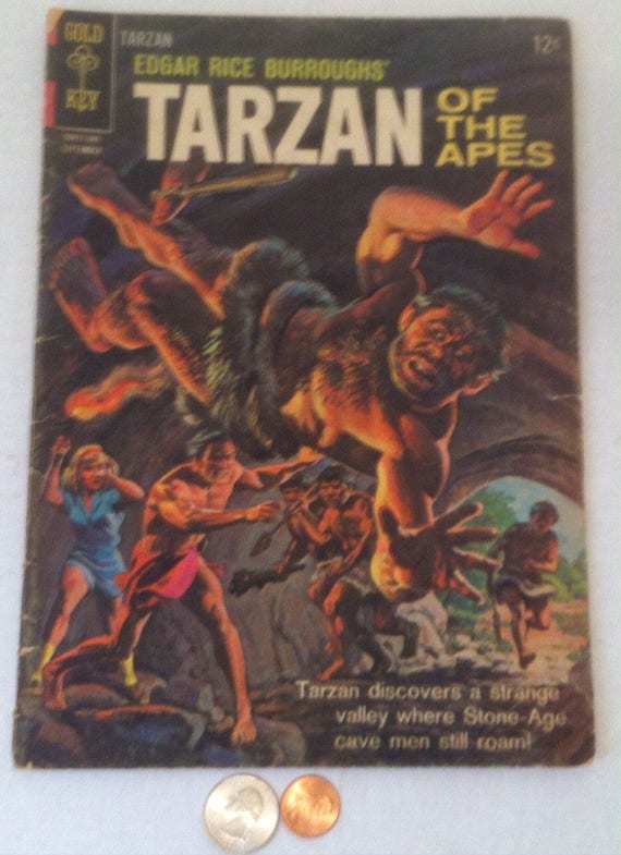 Vintage 1965 Comic Book, Korak, Edgar Rice Burroughs, Gold Key