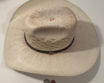 Chapéu de cowboy vintage, Justin, tamanho 7, bonito, qualidade, cowboy, roupa ocidental, rancheiro, guarda-sol, chapéu muito bonito, frete grátis nos EUA.