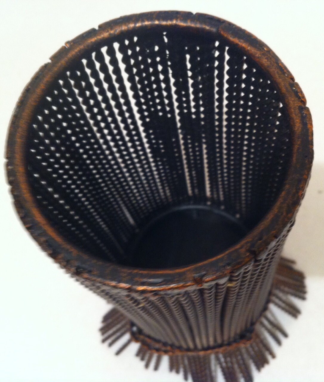 Vintage Copper Metal Wire Basket Office Desk Organizer Desk Etsy