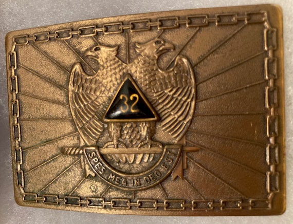 Masonic belt buckle hot sale vintage