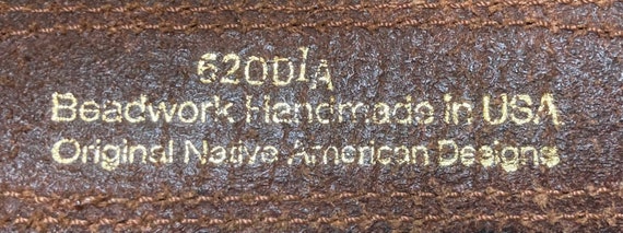 Vintage Leather Belt, Nice Native Beaded Design, … - image 8