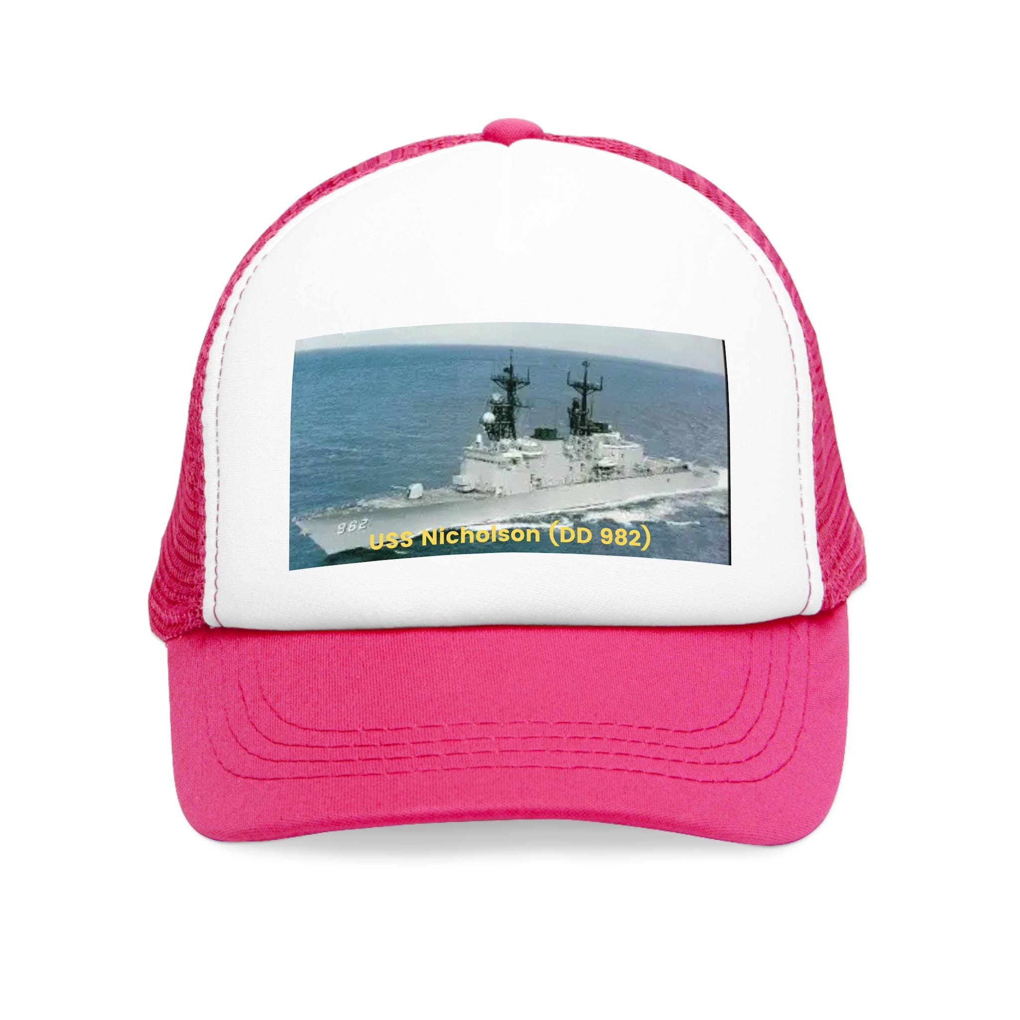 USS Nicholson DD-982 Navy Baseball Cap – Adjustable Dad Hat For Men & Women - View #9