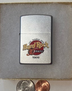 Vintage 2001 Metal Zippo, Hard Rock Cafe, Tokyo, Nice Design