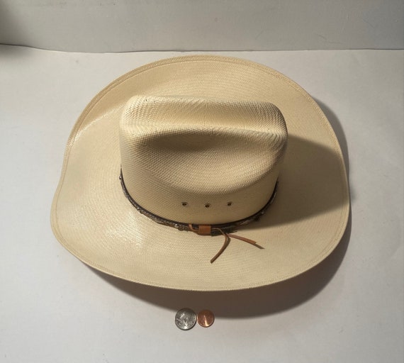 Vintage Cowboy Hat, White, Larry Mahan Hat Collec… - image 2