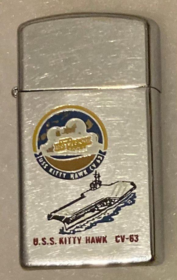 ヴィンテージメタルジッポー、USSキティホークCV-63、航空母艦、海軍