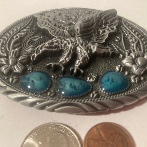 Vintage Metal Belt Buckle, Eagle, Quality, Heavy Duty, Made in USA, Fashion, Belts, Shelf Display, Collectible Belt Buckle