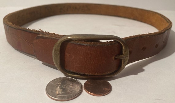 Vintage Leather Belt, Western, Hand Tooled Red Roses, Belt  display picture 3