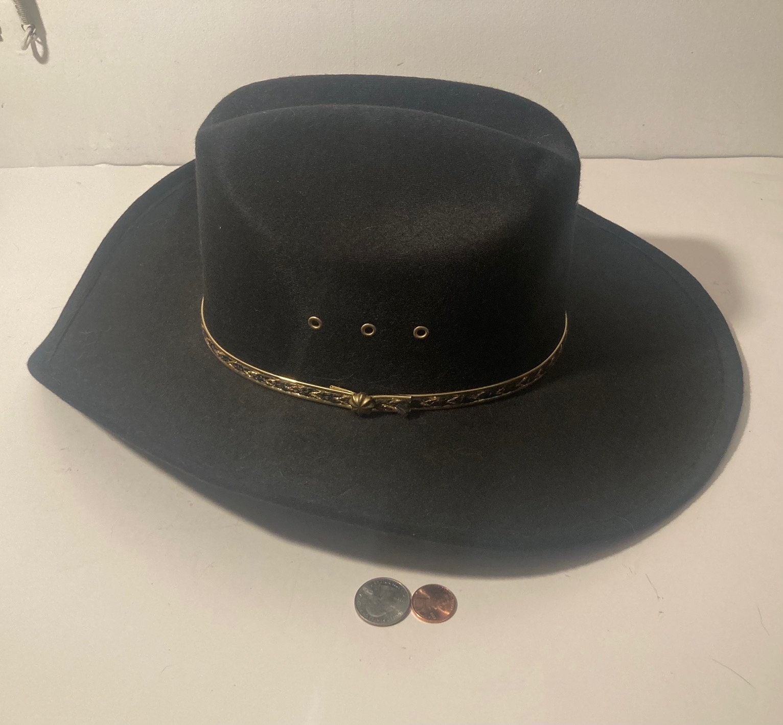 chapeau de cowboy Resistol noir castor 4X vintage